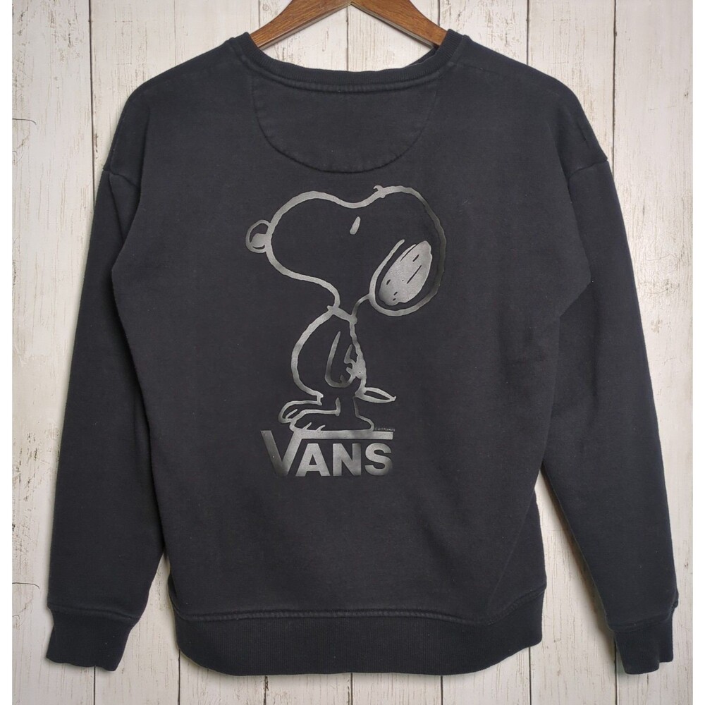 Vans x Peanuts Snoopy Sweatshirt 2017 Black Crewneck Size Small Skater Emo